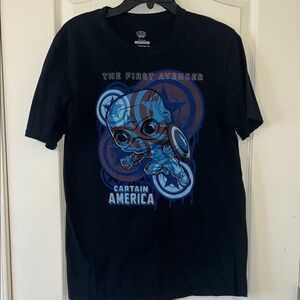 Captain‎ America Black Graphic T-Shirt